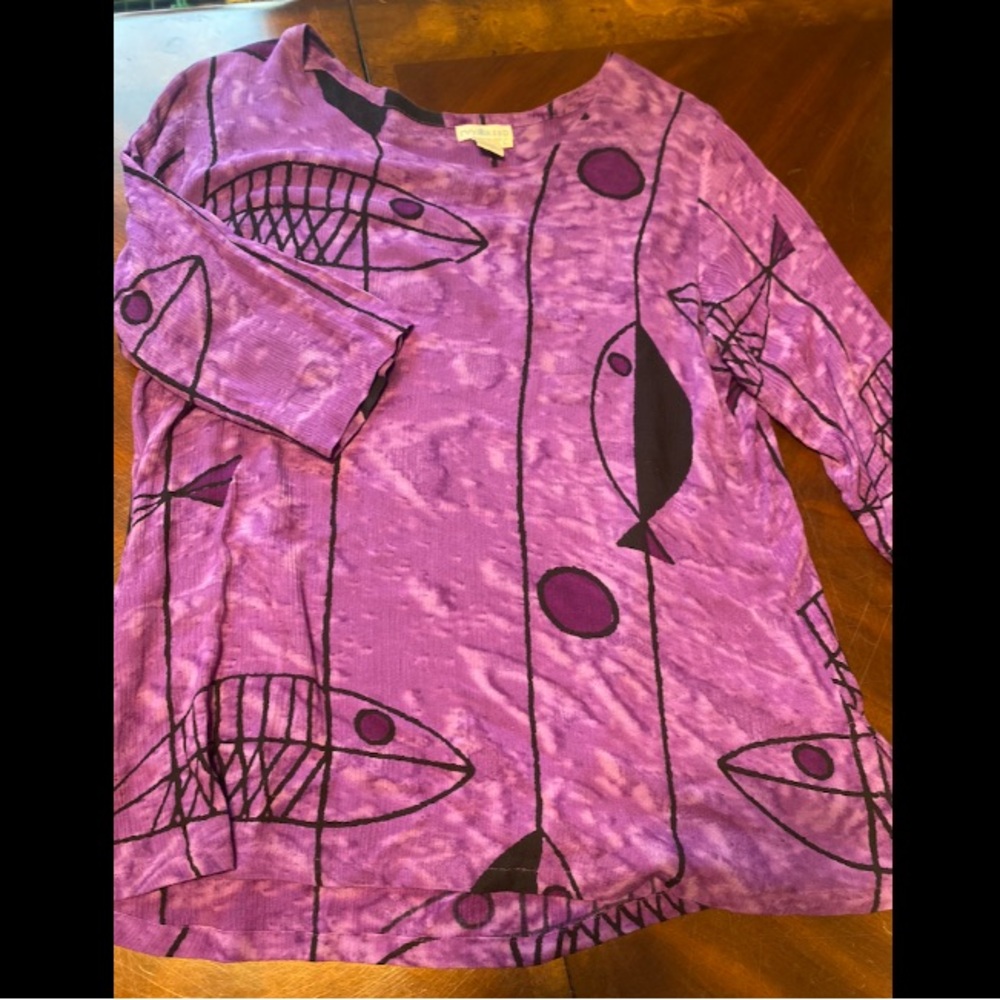 Purple Graphic Women's Tunic